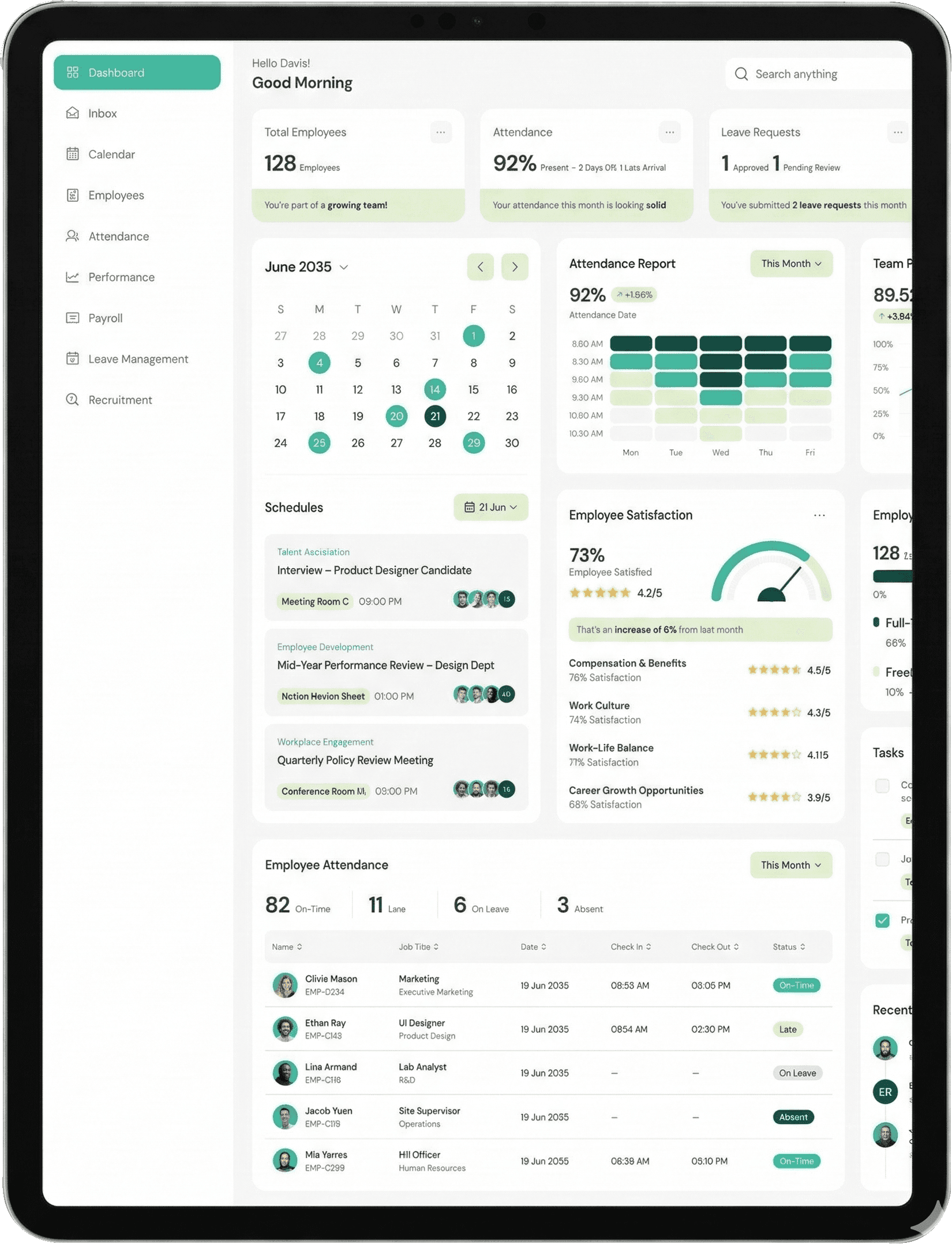 Employee Portal UI